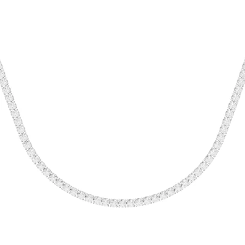 Brilliant Line Diamond Necklace Front Closeup View