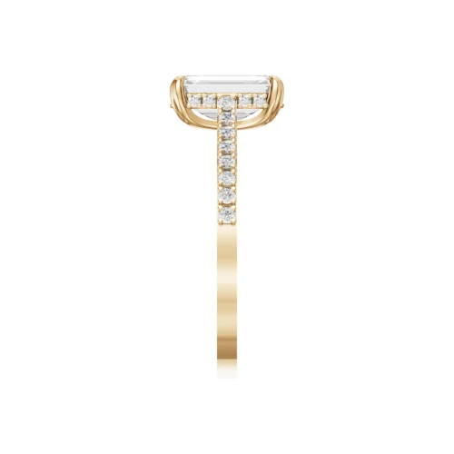 Classic Emerald Cut Diamond Ring Top View