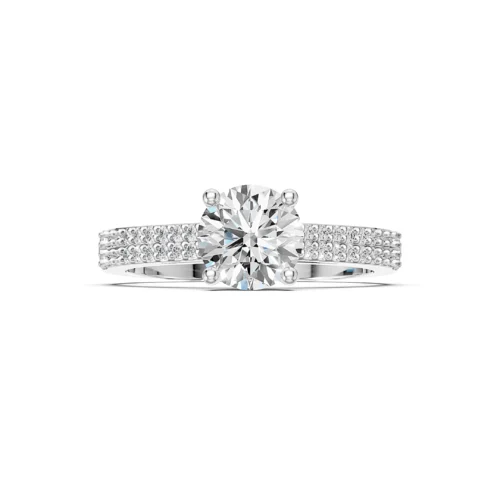 Double Row Delicate Diamond Ring Front View