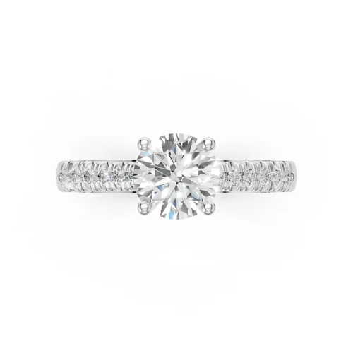 Elegant Round Shape Diamond Ring Zoomed View