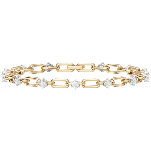 Exquisite Round Diamond Chain Bracelet Front View