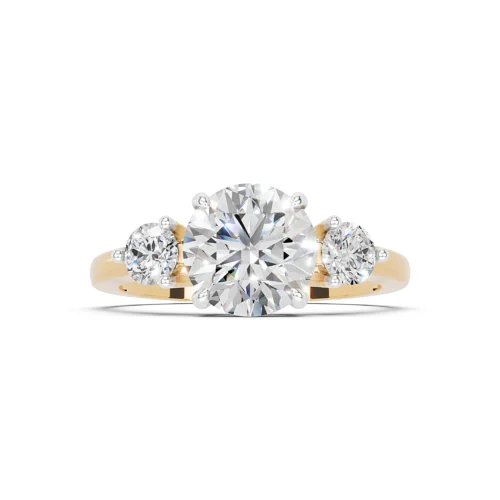 Fancy Round Diamond Ring Front View