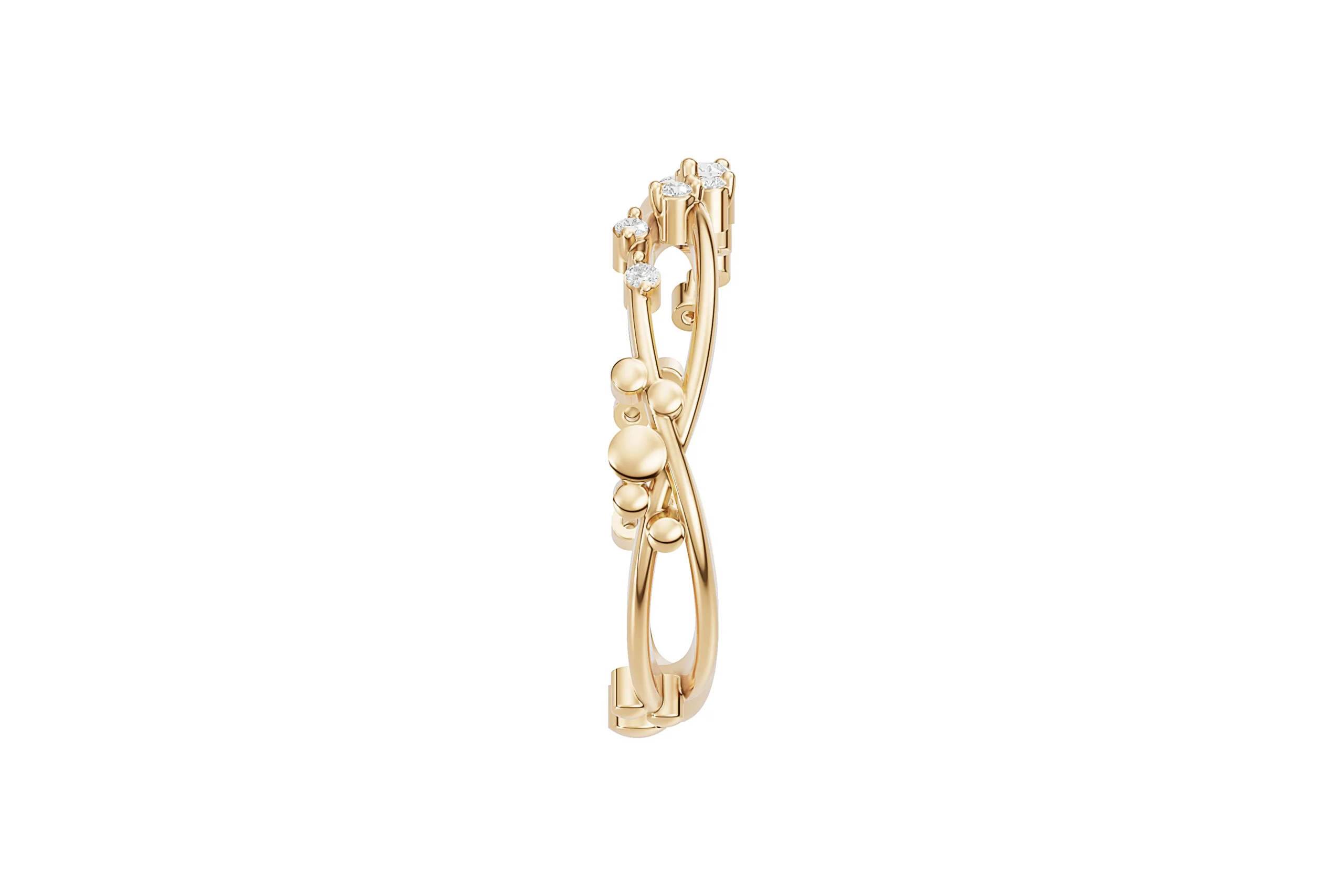 Luxury-Intertwined-Diamond-Gold-Ring-Top-Side-View