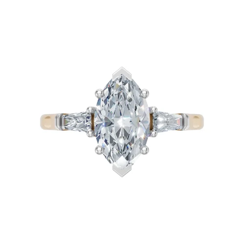Marquise Cut Diamond Ring Front View