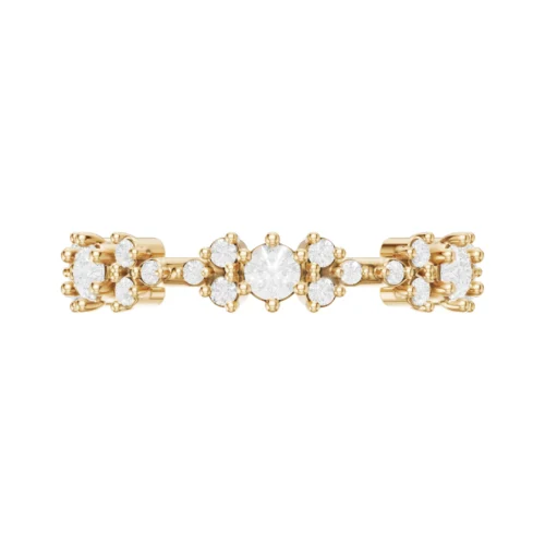 Princess Cut Diamond Statement Ring Front View