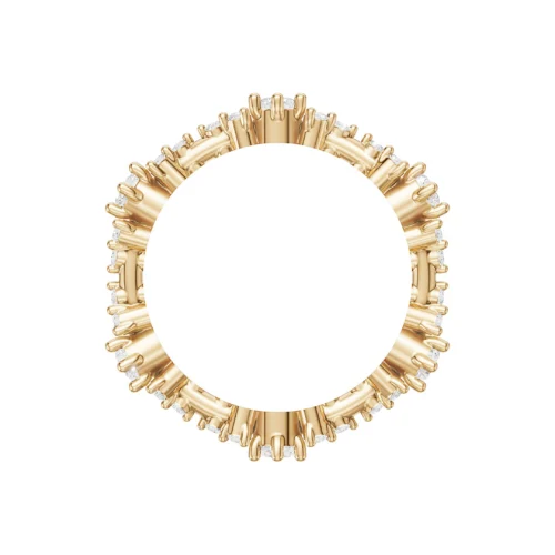 Princess Cut Diamond Statement Ring Side Vuew