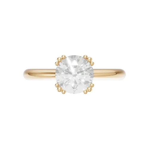 Radiance Classic Gold Solitaire Ring Front View
