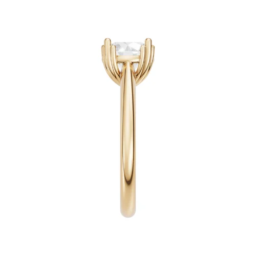 Radiance Classic Gold Solitaire Ring Top Side View