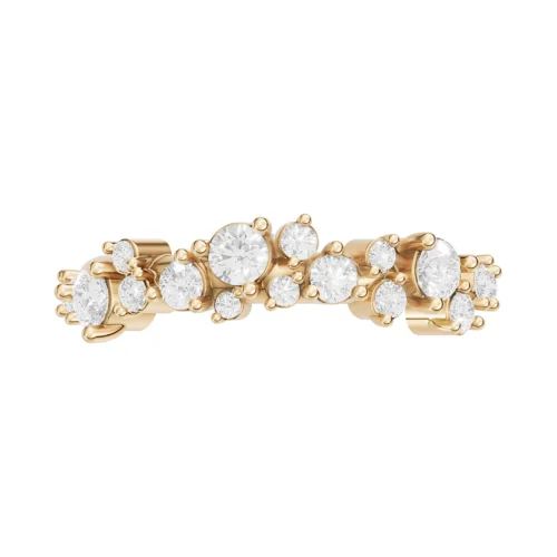 Radiant Orbit Diamond Ring Front View