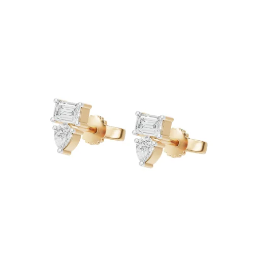 Regal Drop Diamond Earrings Side View