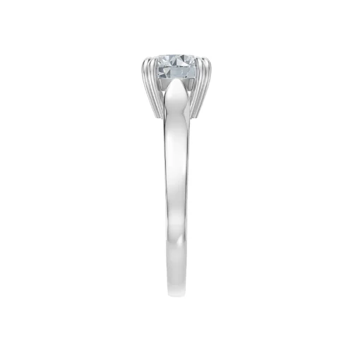Round Solitaire Diamond Ring Top Side View