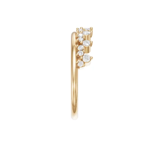 Royal Curve Diamond Band Top Side View