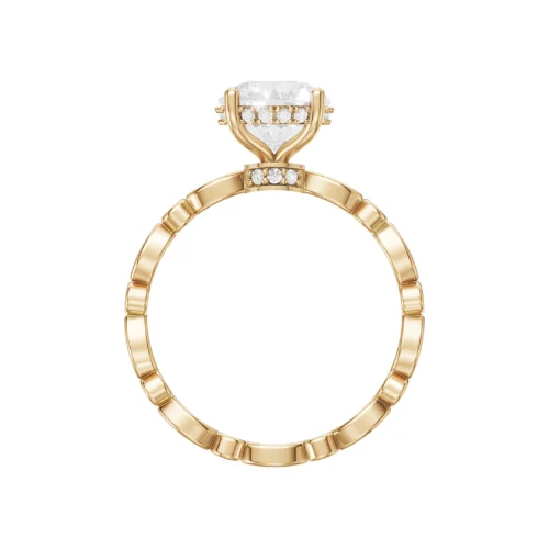 Seraphine Brilliant Diamond Designer Ring Top Front View