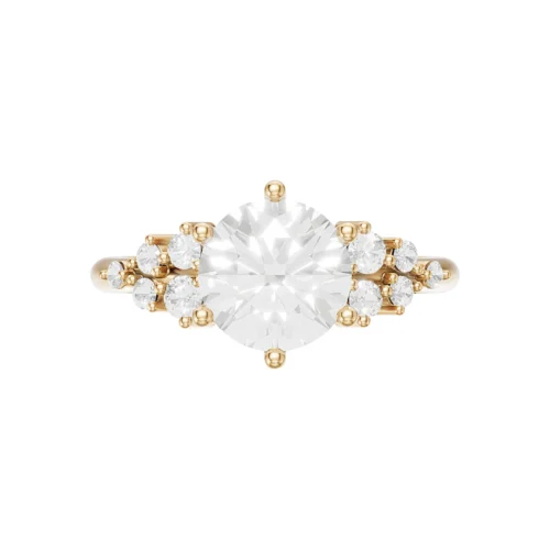 Solara Classic Diamond Ring Front View