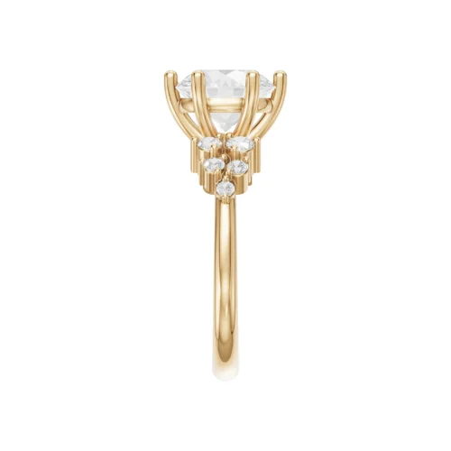 Solara Classic Diamond Ring Yop Side View
