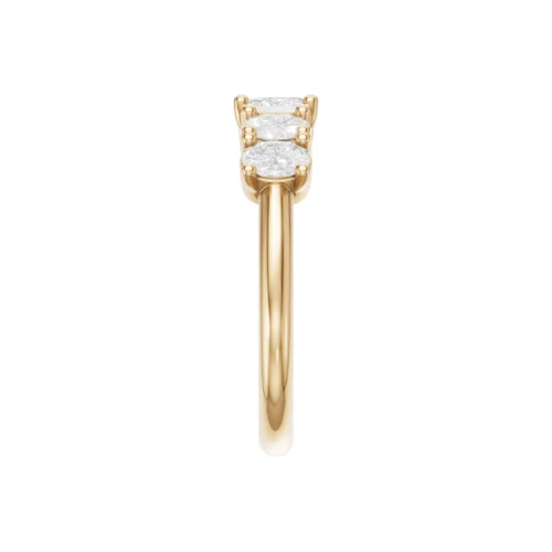 Yellow Oval Diamond Ring Top Side View