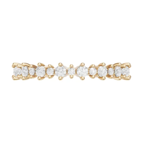 Luxurious Round Diamond Elegance Band Front view