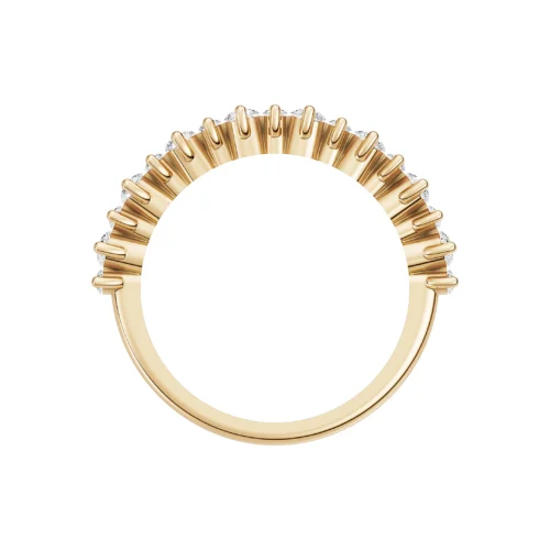 Luxurious Round Diamond Elegance Band Top Front view